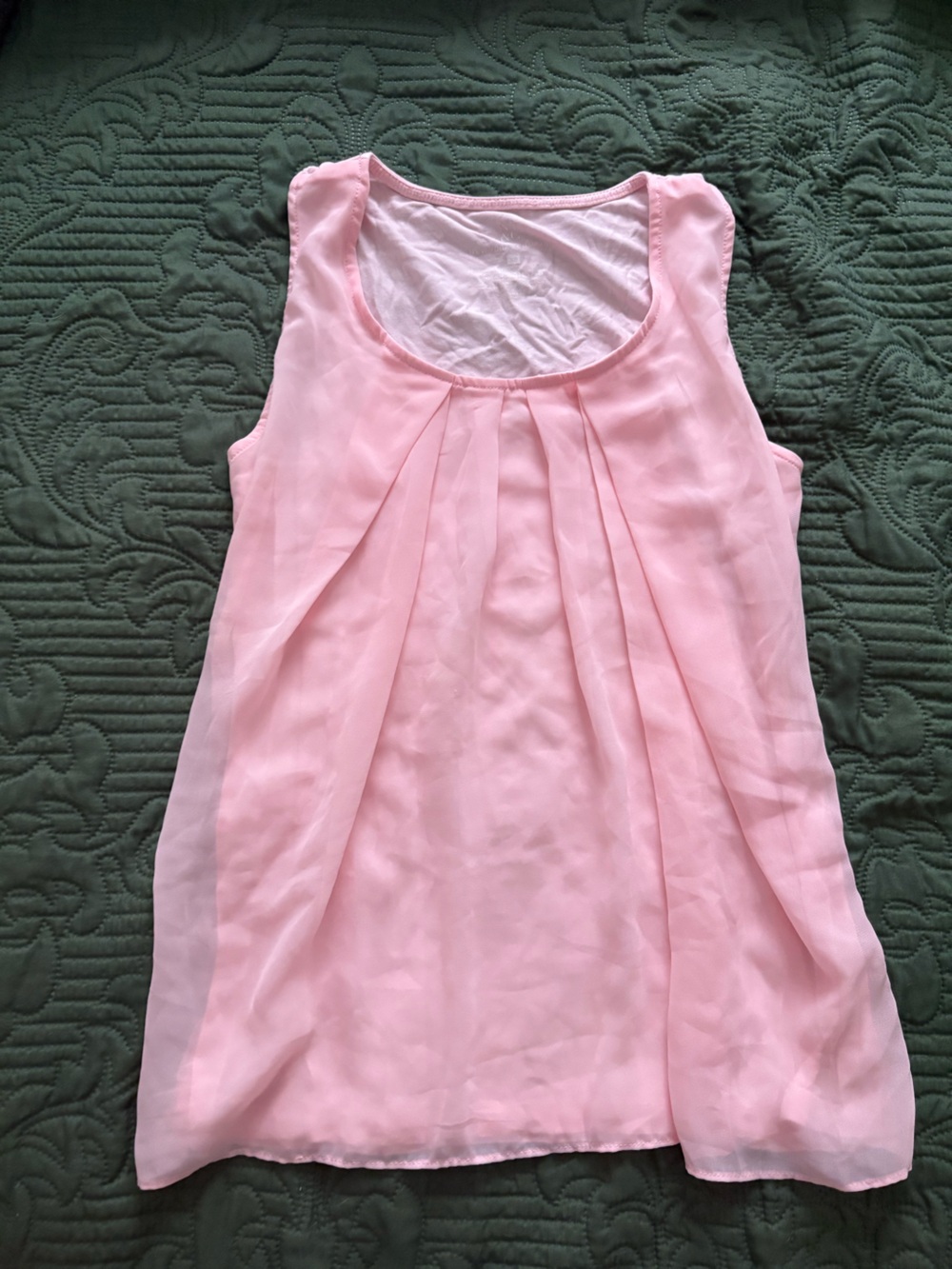 NWOT New York & Company Pink Pleated Tank